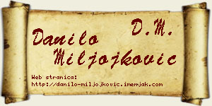Danilo Miljojković vizit kartica